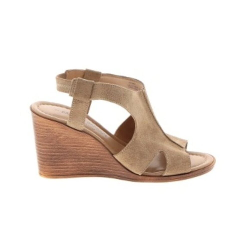 Barbara Barbieri Suede Peep Toe Wedge Sandals